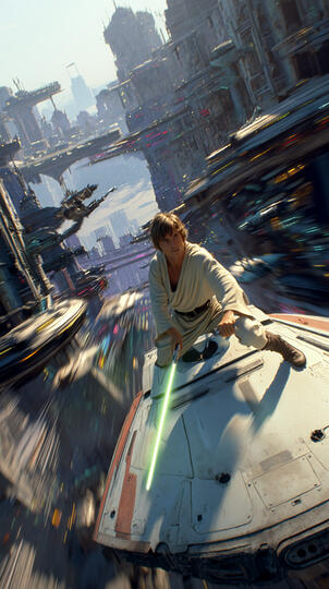 Luke Skywalker - facing an ancient enemy in the skies of Coruscant